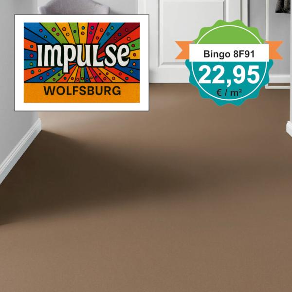 Vorwerk Bingo Teppichboden  8F91 im Wohnraum – Raumbild mit Möbeln und Dekoration